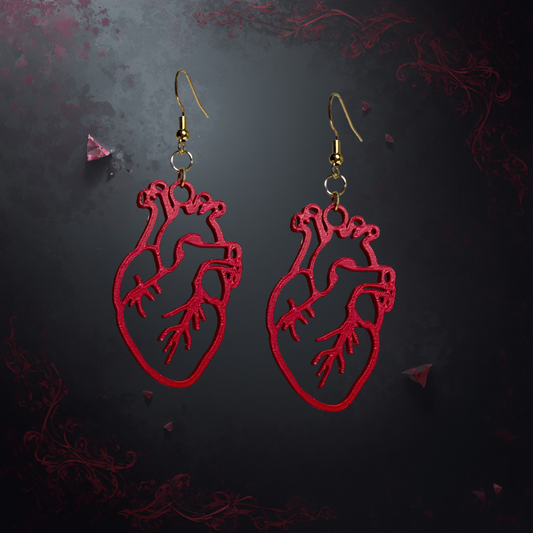 Come and Get Your Love – Anatomical Heart Earrings